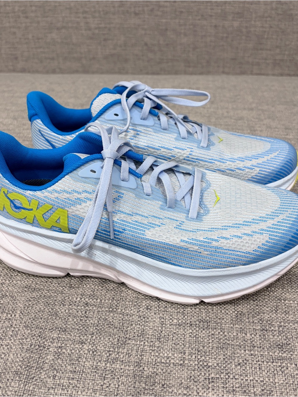 Hoka Women's Light Blue and Blue Athletic Running Shoes